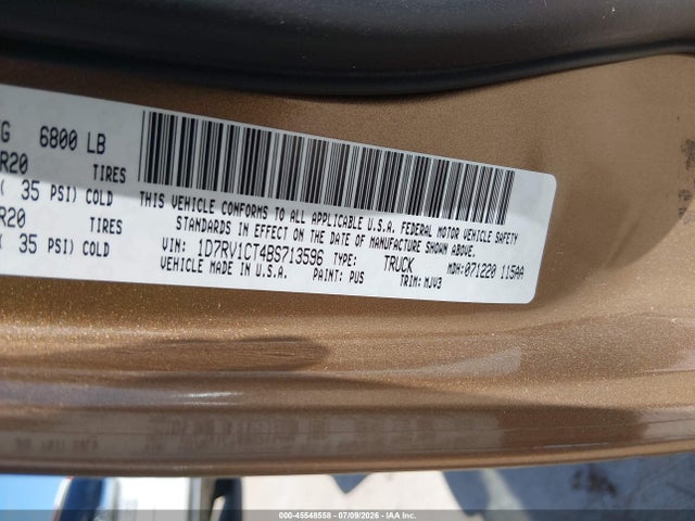 Aukcja sprzedaży 2011 Ram Ram 1500 Slt, vin: 1D7RV1CT4BS713596, numer aukcji: 45548558