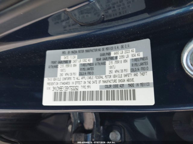 45548574 :رقم المزاد ، 3MVDMBEY3SM793292 vin ، 2025 Mazda Cx-30 2.5 Turbo Premium Plus Package مزاد بيع