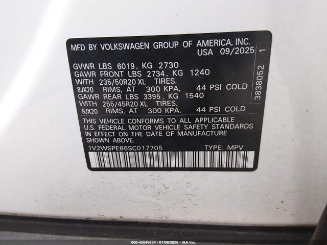 Volkswagen Id.4 Awd Pro S 2025 1V2WSPE86SC017705 Image 9