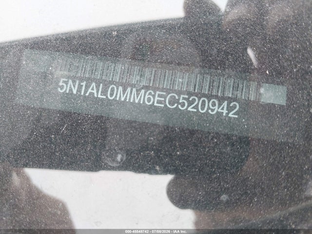 Aukcja sprzedaży 2014 Infiniti Qx60, vin: 5N1AL0MM6EC520942, numer aukcji: 45548742