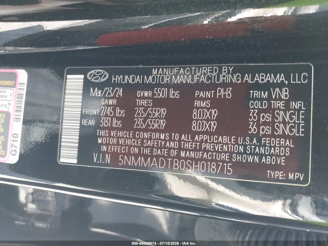 45548974 :رقم المزاد ، 5NMMADTB0SH018715 vin ، 2025 Genesis Gv70 2.5t Awd مزاد بيع