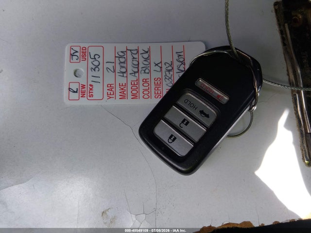 2021 Honda Accord Lx მანქანა იყიდება აუქციონზე, vin: 1HGCV1F16MA032702, აუქციონის ნომერი: 45549109