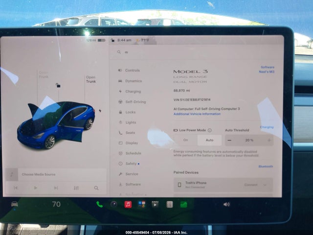 Продажа на аукционе авто 2018 Tesla Model 3 Long Range/performance, vin: 5YJ3E1EB8JF121814, номер лота: 45549404
