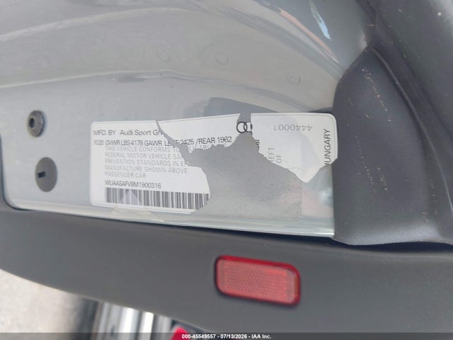Продажа на аукционе авто 2021 Audi Tt Rs Tfsi Quattro S Tronic, vin: WUAASAFV8M1900316, номер лота: 45549557