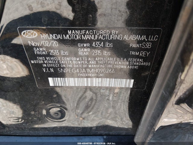 Hyundai SONATA SE 2021 5NPEG4JA1MH090266 Image 9