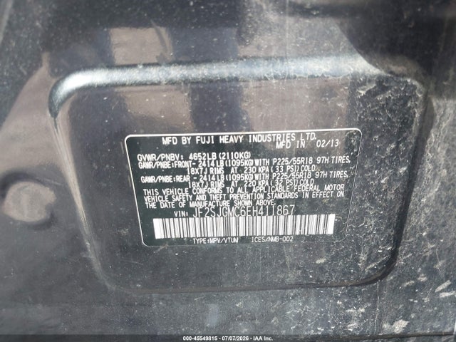 2014 Subaru Forester 2.0xt Touring მანქანა იყიდება აუქციონზე, vin: JF2SJGMC6EH411867, აუქციონის ნომერი: 45549815