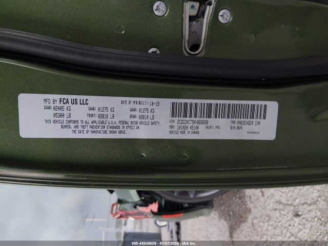 Продажа на аукционе авто 2019 Dodge Charger R/t Rwd, vin: 2C3CDXCT5KH666838, номер лота: 45549859