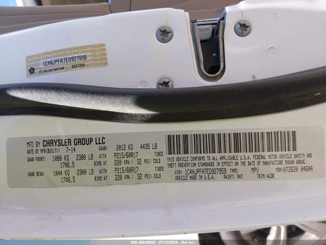 1C4NJPFA7ED927959 Jeep Patriot High Altitude