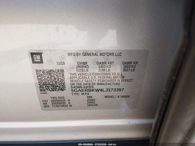 Aukcja sprzedaży 2020 Buick Enclave Fwd Essence, vin: 5GAERBKW4LJ173397, numer aukcji: 45549894