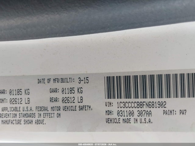 Aukcja sprzedaży 2015 Chrysler 200 C, vin: 1C3CCCCB8FN681902, numer aukcji: 45549920