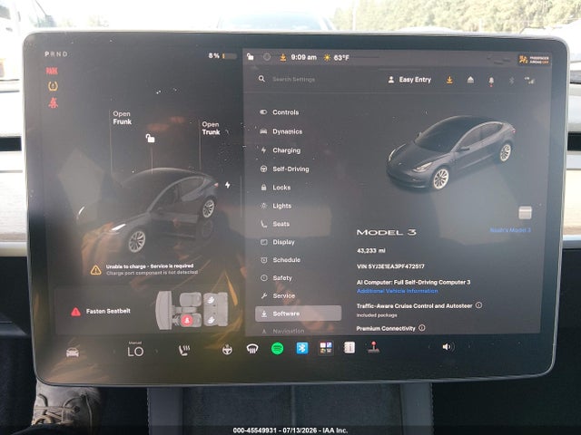 Tesla Model 3 Rear-wheel Drive 2023 5YJ3E1EA3PF472517 Image 7