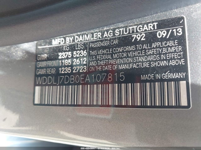 Mercedes-Benz CLS 550 2014 WDDLJ7DB0EA107815 Image 9