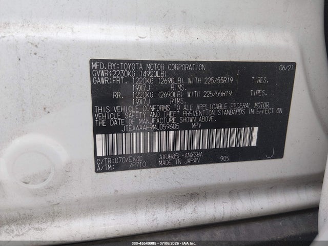Toyota Venza Limited 2021 JTEAAAAH9MJ059605 Image 9