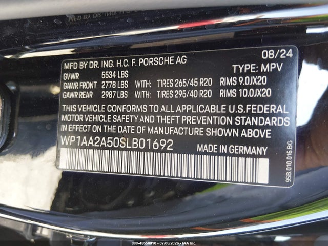 Porsche Macan T 2025 WP1AA2A50SLB01692 Image 9