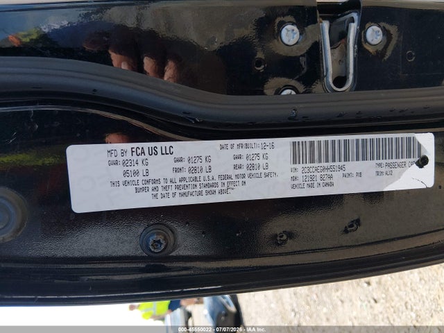 Продажа на аукционе авто 2017 Chrysler 300c, vin: 2C3CCAEG0HH551945, номер лота: 45550022