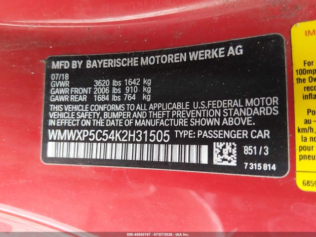 Auction sale of the 2019 Mini Hardtop Cooper, vin: WMWXP5C54K2H31505, lot number: 45550197