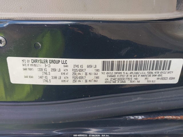 45550233 :رقم المزاد ، 2C4RC1BG5ER177915 vin ، 2014 Chrysler Town & Country Touring مزاد بيع