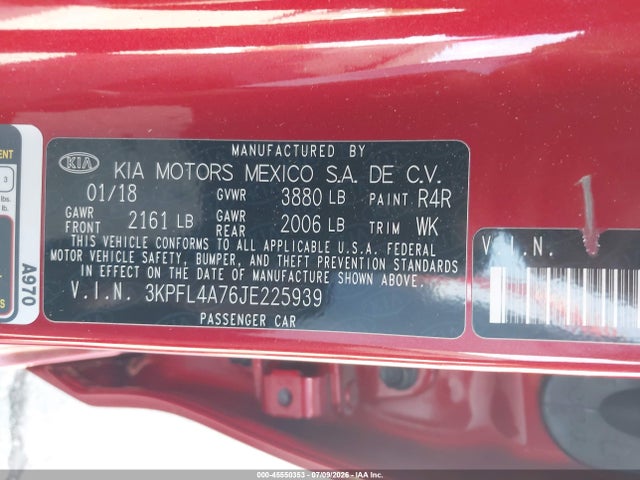KIA FORTE S 2018 3KPFL4A76JE225939 Image 9