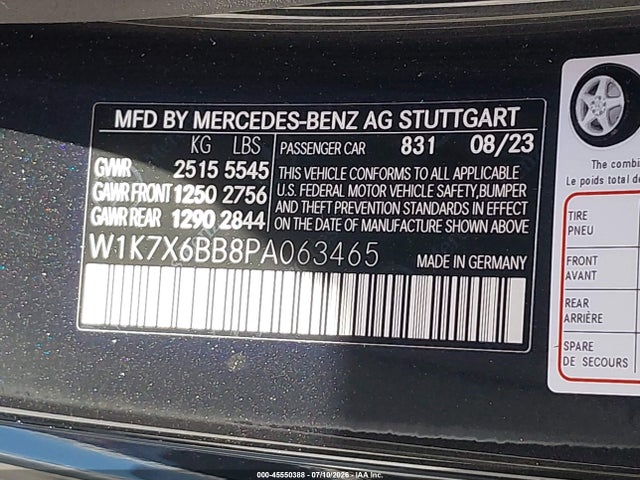 Продаж на аукціоні авто 2023 Mercedes-benz Amg Gt 53 4-door Coupe, vin: W1K7X6BB8PA063465, номер лоту: 45550388