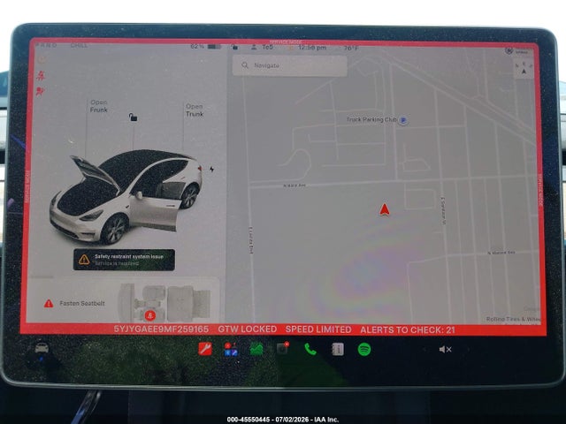 Aukcja sprzedaży 2021 Tesla Model Y Long Range Dual Motor All-wheel Drive, vin: 5YJYGAEE9MF259165, numer aukcji: 45550445