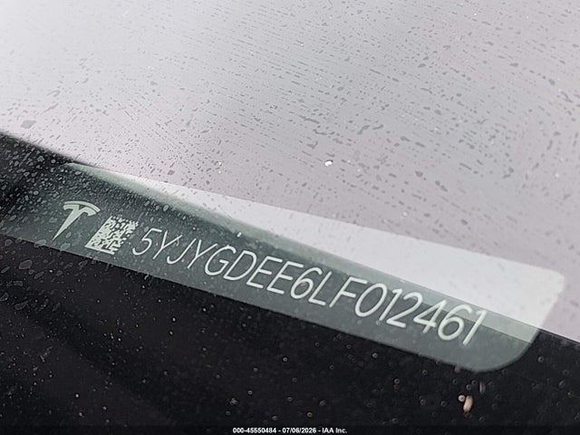 Продаж на аукціоні авто 2020 Tesla Model Y Long Range Dual Motor All-wheel Drive, vin: 5YJYGDEE6LF012461, номер лоту: 45550484