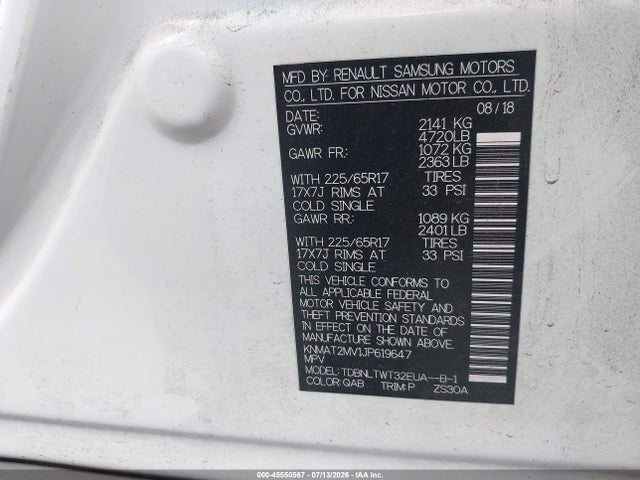 Nissan ROGUE SV 2018 KNMAT2MV1JP619647 Image 9