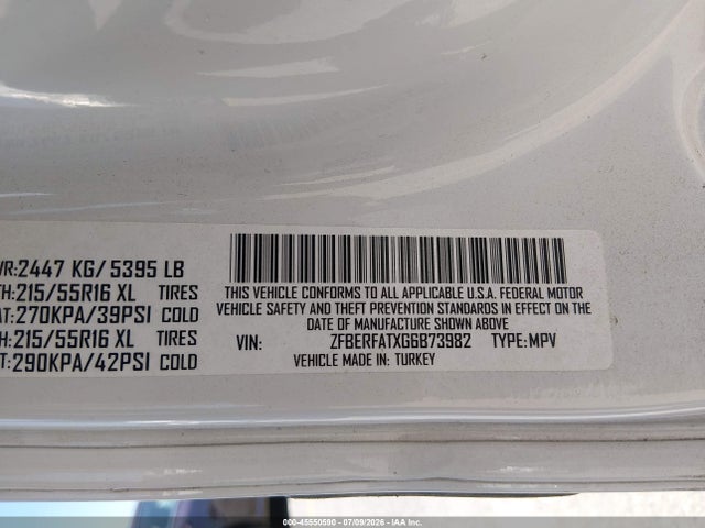 ZFBERFATXG6B73982 RAM Promaster City Tradesman