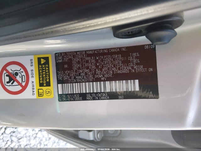 Продажа на аукционе авто 2010 Lexus Rx 350, vin: 2T2ZK1BA2AC011971, номер лота: 45550621