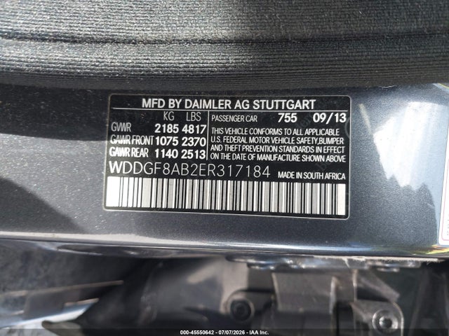 WDDGF8AB2ER317184 Mercedes-Benz C 300 Sport 4matic