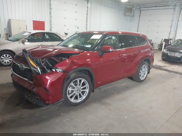 2022 Toyota Highlander Hybrid Limited მანქანა იყიდება აუქციონზე, vin: 5TDXBRCH5NS551673, აუქციონის ნომერი: 45550712