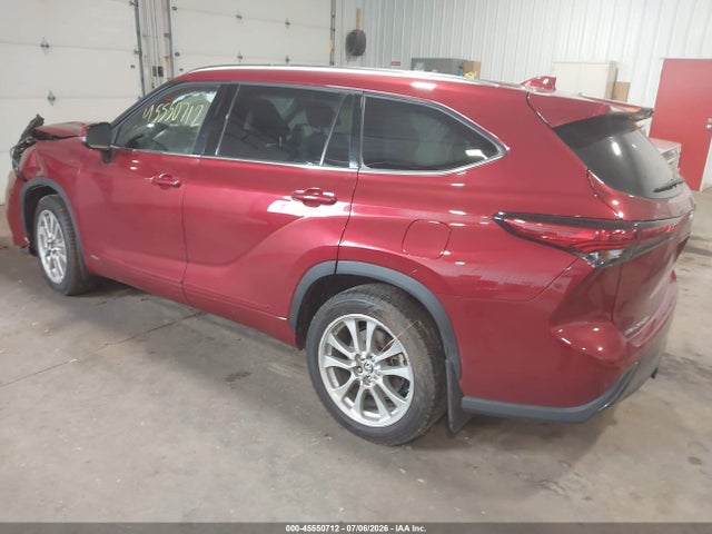 2022 Toyota Highlander Hybrid Limited მანქანა იყიდება აუქციონზე, vin: 5TDXBRCH5NS551673, აუქციონის ნომერი: 45550712