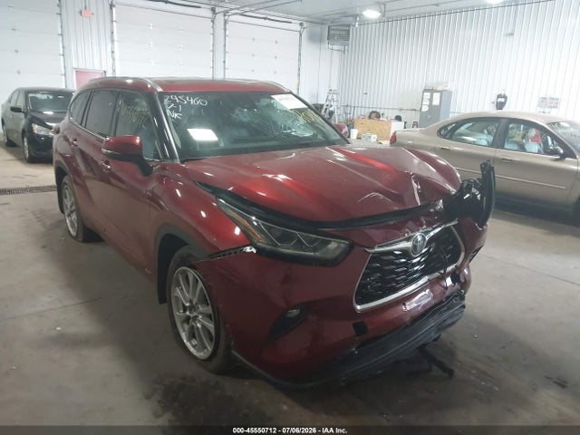 2022 Toyota Highlander Hybrid Limited მანქანა იყიდება აუქციონზე, vin: 5TDXBRCH5NS551673, აუქციონის ნომერი: 45550712