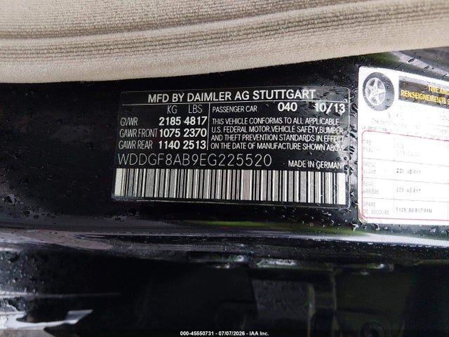 Продаж на аукціоні авто 2014 Mercedes-benz C 300 Luxury 4matic, vin: WDDGF8AB9EG225520, номер лоту: 45550731
