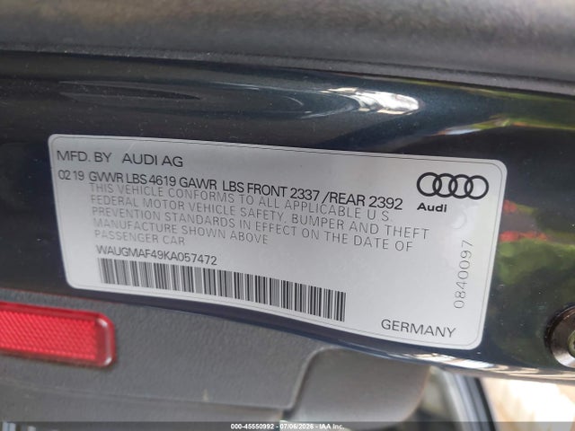 WAUGMAF49KA057472 Audi A4 40 Premium/40 Titanium Premium
