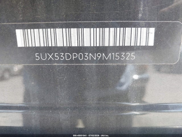 BMW X3 Xdrive30i 2022 5UX53DP03N9M15325 Image 9