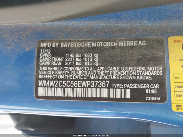 Aukcja sprzedaży 2014 Mini Countryman Cooper S, vin: WMWZC5C56EWP37367, numer aukcji: 45551060