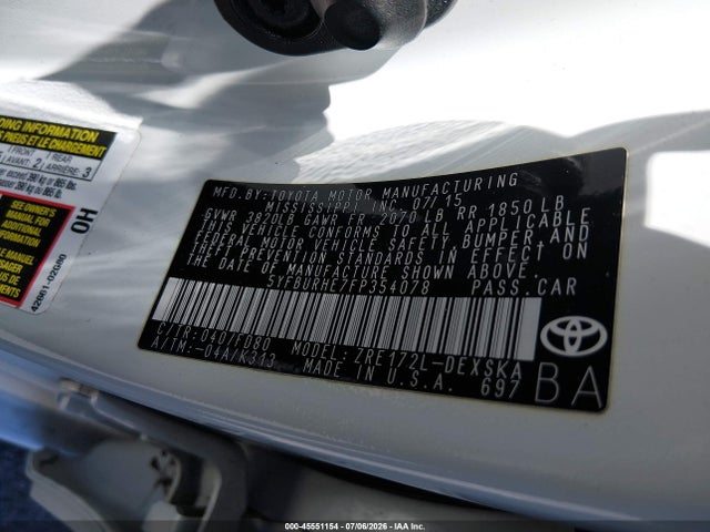 Toyota Corolla S Plus 2015 5YFBURHE7FP354078 Image 9
