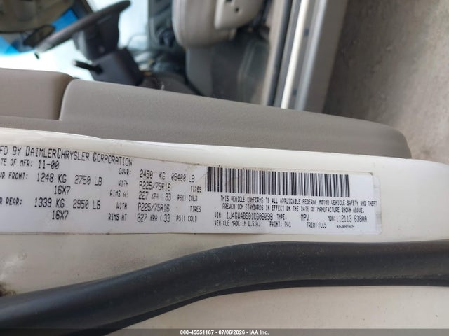 Продажа на аукционе авто 2001 Jeep Grand Cherokee Laredo, vin: 1J4GW48S81C606098, номер лота: 45551167