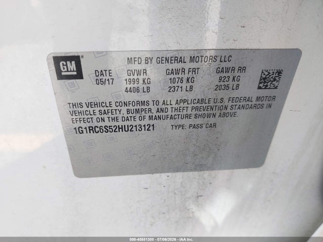 Chevrolet VOLT LT 2017 1G1RC6S52HU213121 Image 9