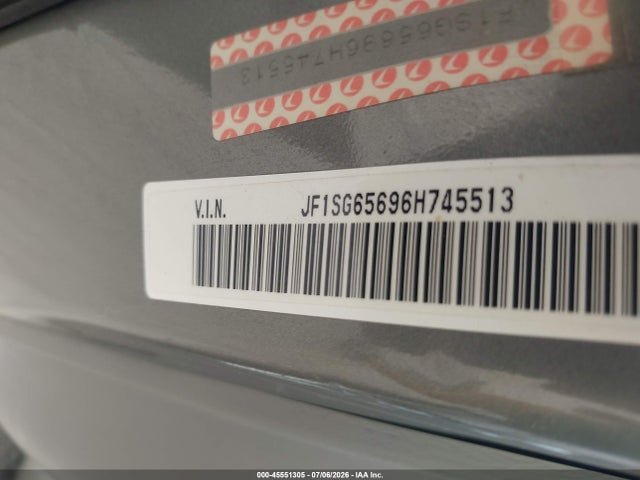 Aukcja sprzedaży 2006 Subaru Forester 2.5x, vin: JF1SG65696H745513, numer aukcji: 45551305