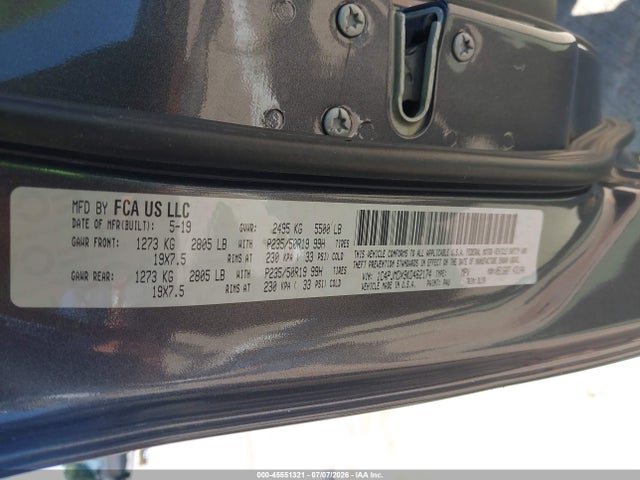 1C4PJMDX9KD462174 Jeep Cherokee High Altitude 4x4