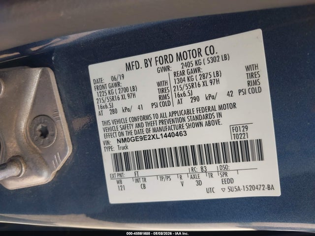 Ford Transit Connect Xl Passenger 2020 NM0GE9E2XL1440463 Image 9