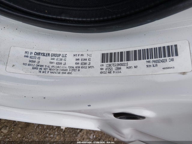 45551454 :رقم المزاد ، 1C3BC7EG1BN582215 vin ، 2011 Chrysler 200 Limited مزاد بيع