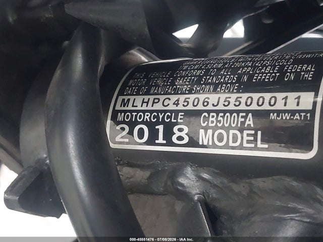 Honda Cb500 Fa - Abs 2018 MLHPC4506J5500011 Image 10