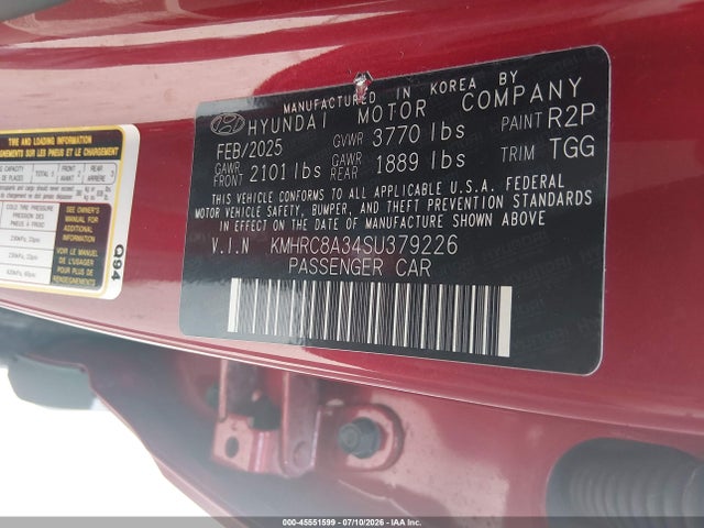 KMHRC8A34SU379226 Hyundai Venue Sel