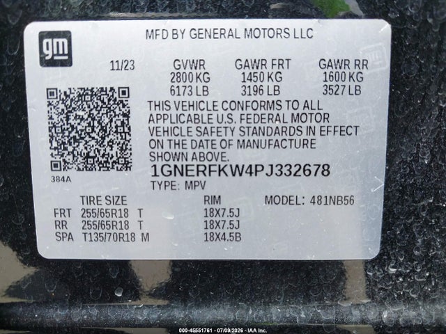 Aukcja sprzedaży 2023 Chevrolet Traverse Fwd Ls, vin: 1GNERFKW4PJ332678, numer aukcji: 45551761
