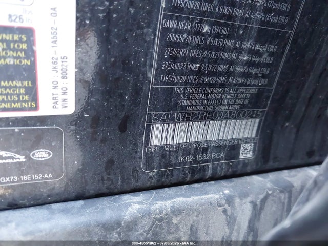 Продажа на аукционе авто 2018 Land Rover Range Rover Sport Supercharged/supercharged Dynamic, vin: SALWR2RE0JA800215, номер лота: 45551862