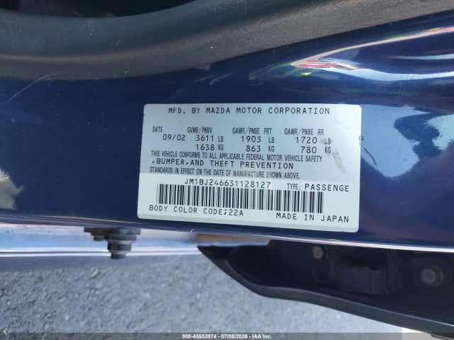 Продаж на аукціоні авто 2003 Mazda Protege5, vin: JM1BJ246631128127, номер лоту: 45552074