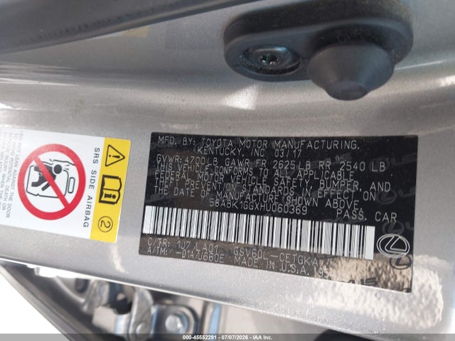 Lexus ES 350 2017 58ABK1GGXHU060369 Image 9