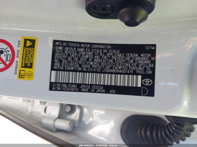 Toyota Mirai 2017 JTDBVRBD9HA001474 Image 9